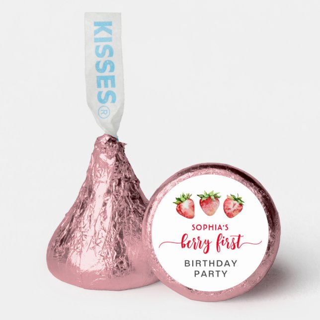 Strawberry Birthday Berry First Hershey®'s Kisses® (Front)