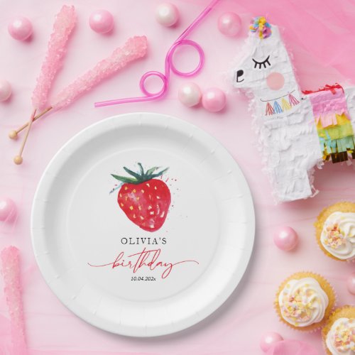Strawberry Birthday Berry name Plates