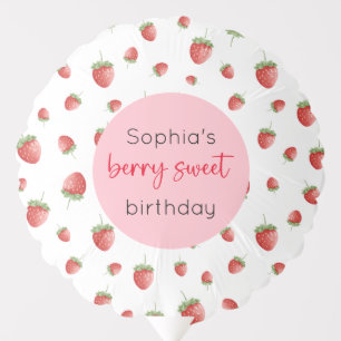 Strawberry Birthday Berry Sweet Balloon