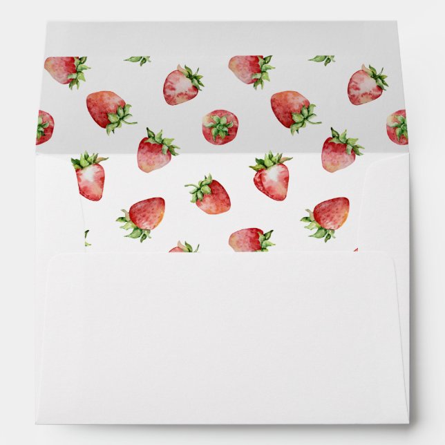 Strawberry Birthday Berry Sweet Envelope (Back (Bottom))