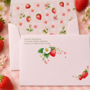 Strawberry Birthday Envelope 