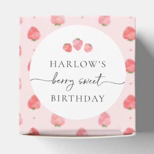 Strawberry Birthday Favor Boxes