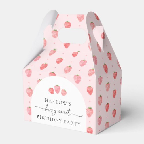 Strawberry Birthday Favor Boxes