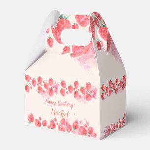 Strawberry Birthday Favor Boxes