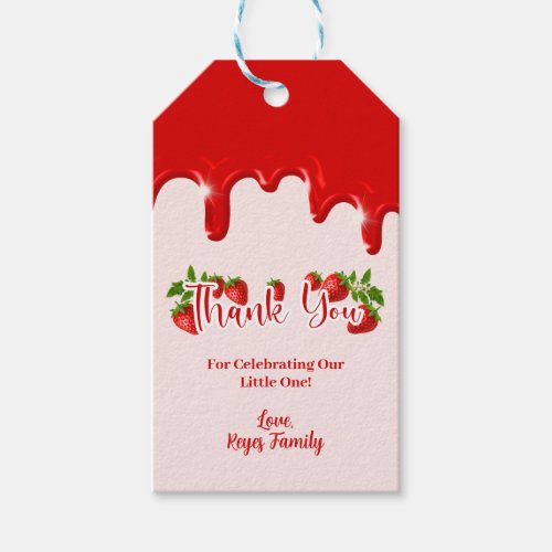 Strawberry Birthday Gift Tag