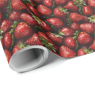 Strawberry Birthday Gift Wrapping Paper