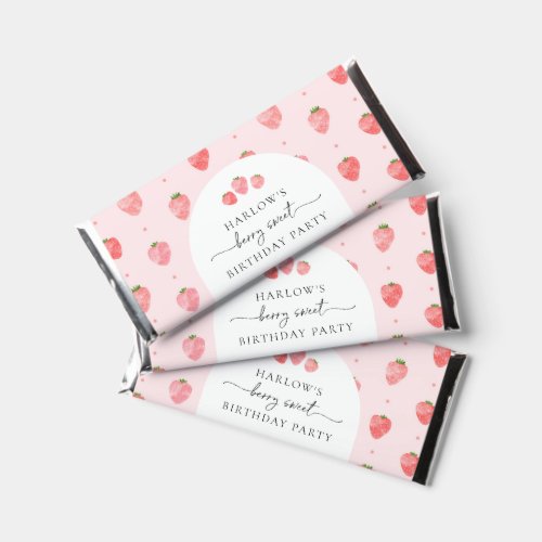 Strawberry Birthday Hershey Bar Favors