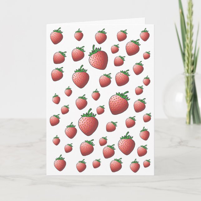 Strawberry Birthday Invitation (Front)
