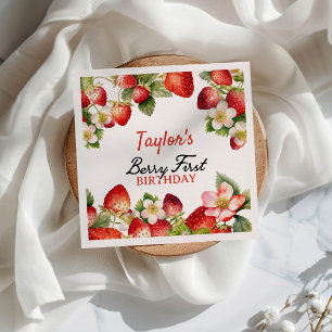 Strawberry Birthday Napkins