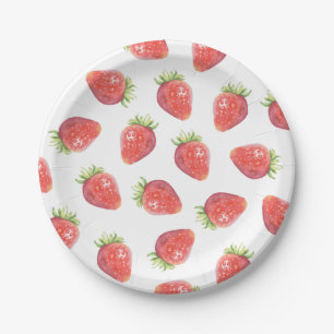 Strawberry Birthday or Baby Shower Paper Plates