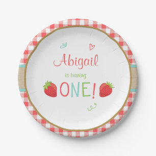 Strawberry Birthday Paper Plates Summer picnic