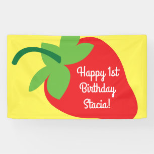 Strawberry Birthday Party Banner