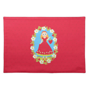 Strawberry Birthday Party Girl Placemat