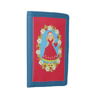 Strawberry Birthday Party Girl Tri-fold Wallet