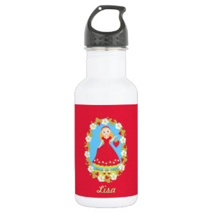 Strawberry Birthday Party Girl Water Bottle