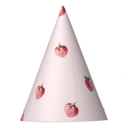 Strawberry birthday party hat
