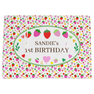 Strawberry Birthday Party Large Gift Bag