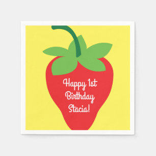 Strawberry Birthday Party Napkins
