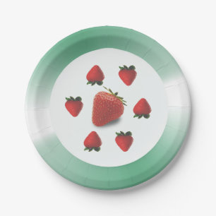  Strawberry Birthday Party Paper Plates