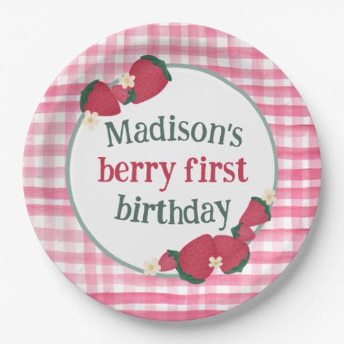 Strawberry Birthday Party Plates