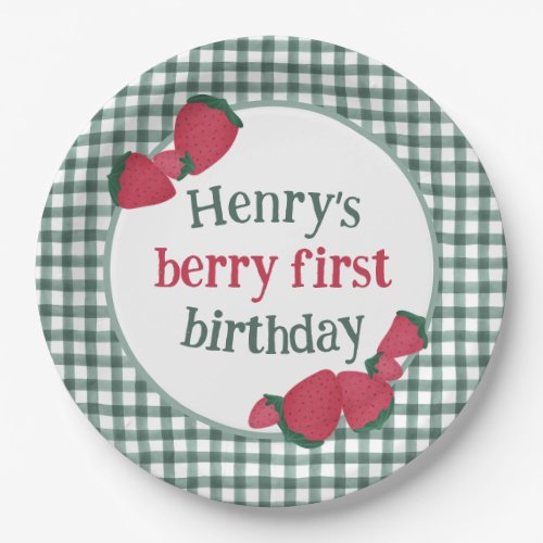 Strawberry Birthday Party Plates