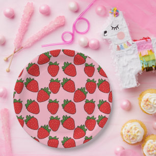 Strawberry Birthday Party Theme Paper Plates