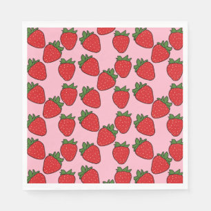 Strawberry Birthday Party Theme Wrapping Paper Napkins
