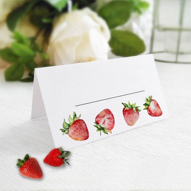 Strawberry Birthday Place Card (Creator Uploaded)