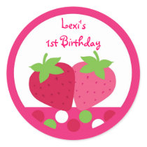 Strawberry Birthday Stickers