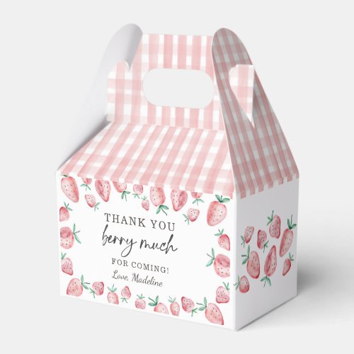 Strawberry Birthday Thank You Berry Much Sweet Fav Favor Boxes