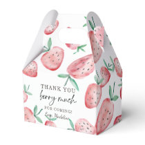 Strawberry Birthday Thank You Berry Much Sweet Fav Favor Boxes