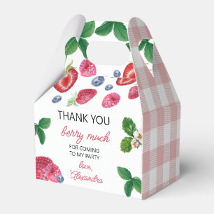 Strawberry Birthday Thank You Berry Much Sweet Favor Boxes