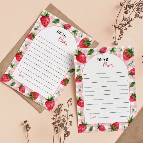 Strawberry Birthday Time Capsule Note Message Card