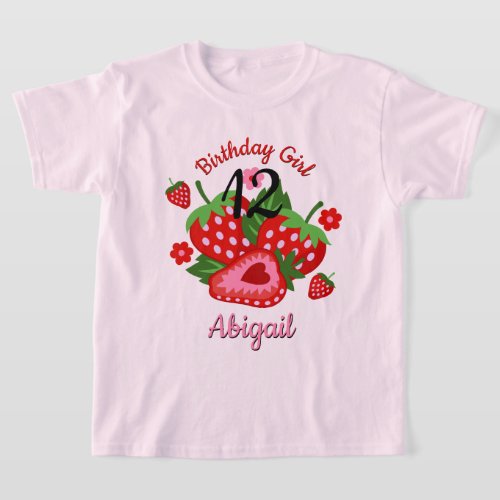 Strawberry  Birthday toddler tshirts