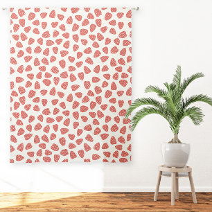 Strawberry Block Print Heritage Cottage Style Sheer Curtains