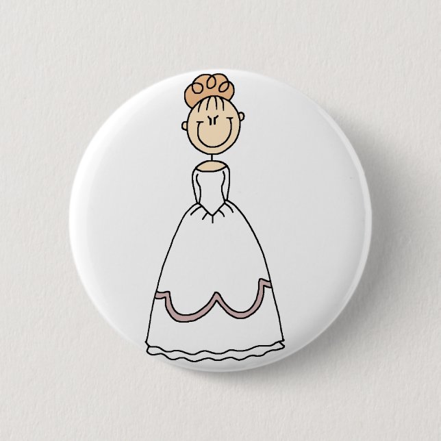 Strawberry Blond Bride Button (Front)