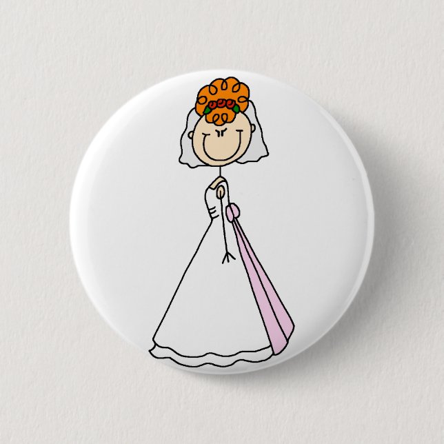 Strawberry Blond Bride Button (Front)