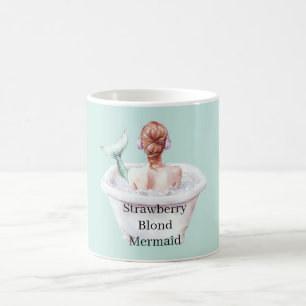 Strawberry Blond Mermaid in Tub Coffee Mug