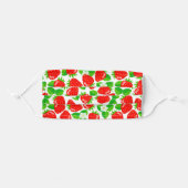 Strawberry Blooms Cute Spring Floral Fruit Adult Cloth Face Mask (Front, Folded)