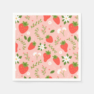 Strawberry Blossom Napkins