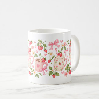 Strawberry Blossom Tea Party Coffee Mug
