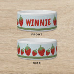 Strawberry Blue Dog Cat Pet<br><div class="desc">Strawberries or Strawberry Pet Bowl for your sweet dog or cat</div>