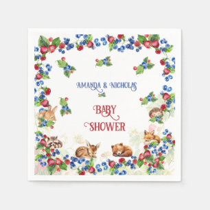 Strawberry Blueberry Baby Shower Napkins