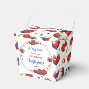 Strawberry Blueberry Berry Sweet Baby Shower Favor Boxes