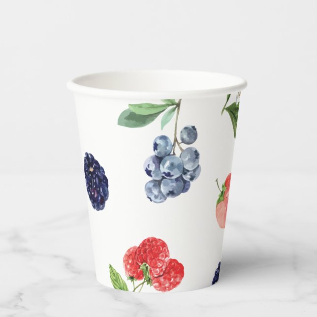 Strawberry Blueberry Shower Paper Cups (Front)