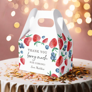 Strawberry Blueberry Thank You Berry Much Sweet Favor Boxes by Anietillustration at Zazzle