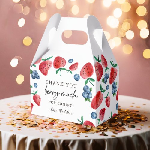 Strawberry Blueberry Thank You Berry Much Sweet Favor Boxes