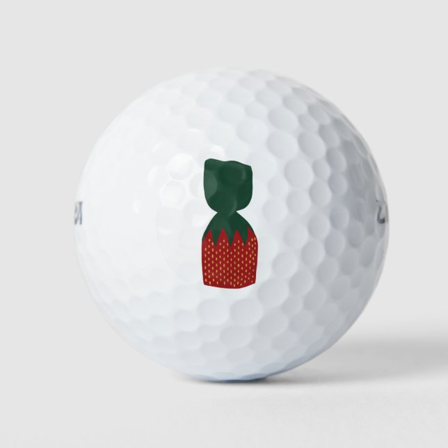 Strawberry Bon Bons Candies Golf Balls (Front)