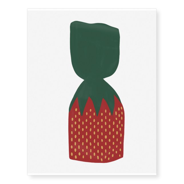 Strawberry Bon Bons Candies Temporary Tattoos (Front)