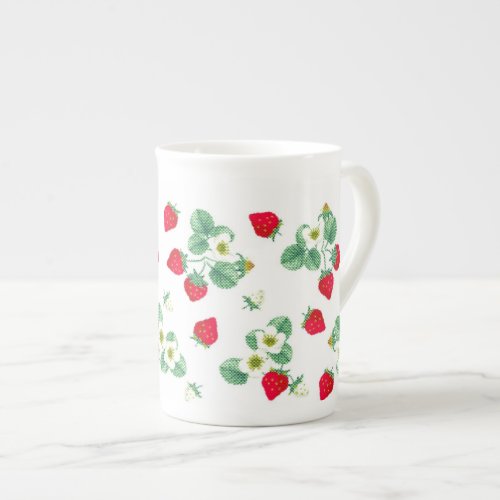 Strawberry Bone China Mug